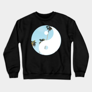 Palm tree yin yang whatevaah Crewneck Sweatshirt